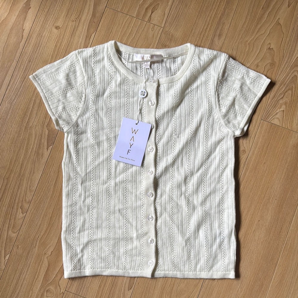 WAYF Cream Button-Up Shirt